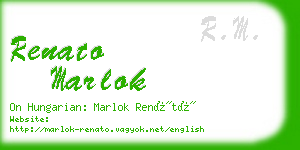 renato marlok business card